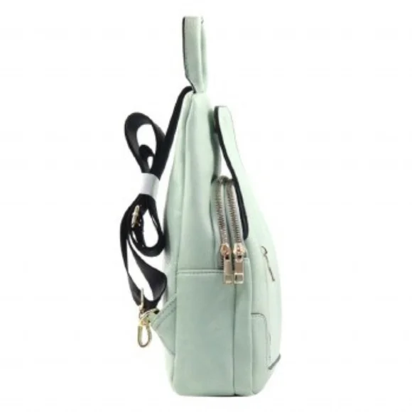 Mint Mini Fashion Backpack for Women/Girls - Cruelty-free - Picture 4 of 4